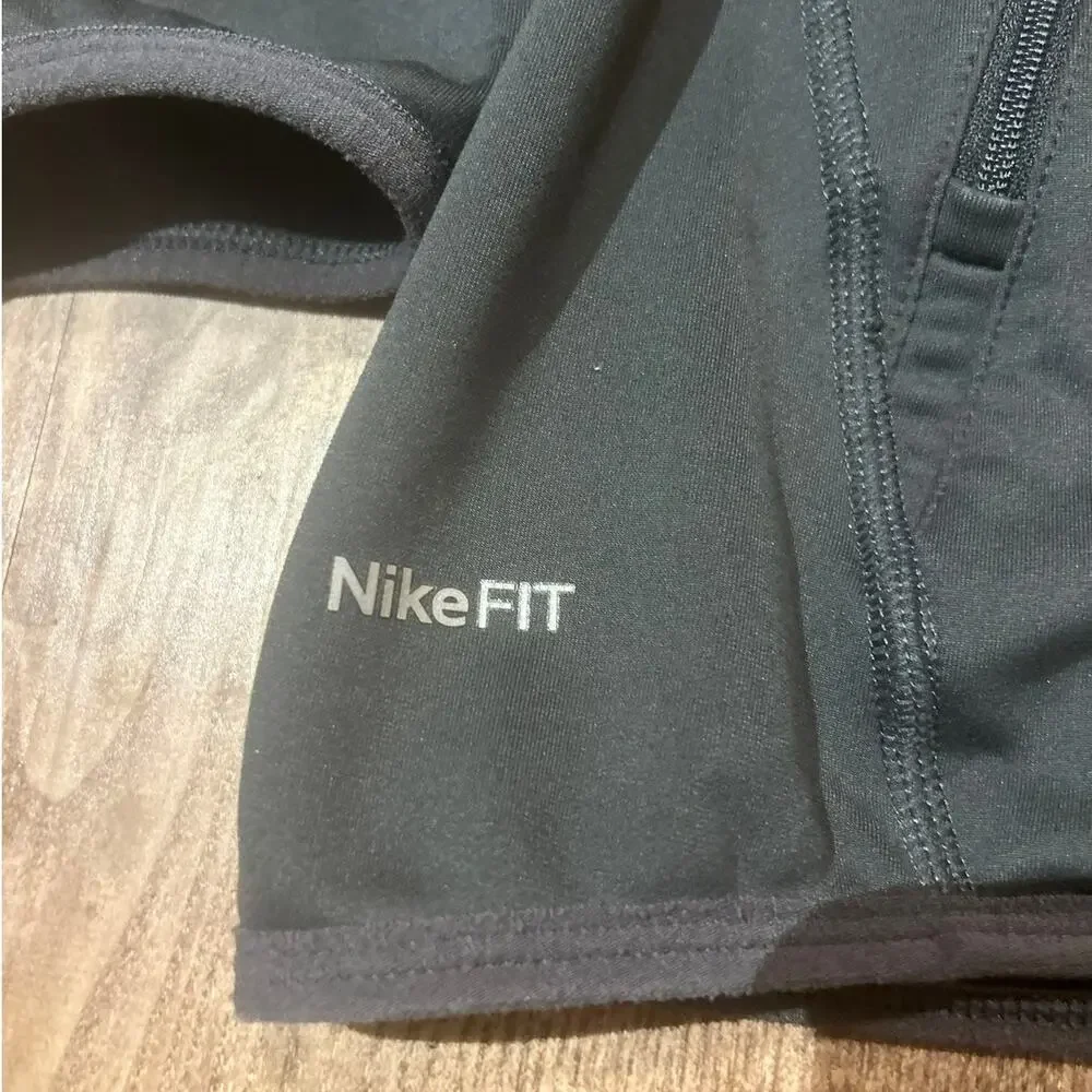 Nike Fit Dry Full Zip Training Jacket Dark Grey Mens Medium